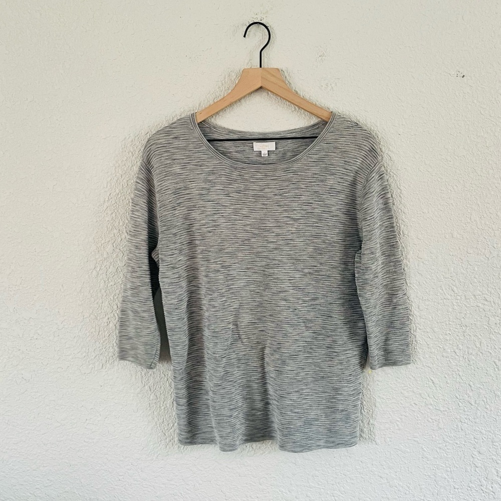Wilfre Grey Ribbed Top *with flaw